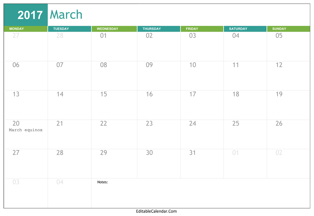 March 17 Calendar My Calendar 17